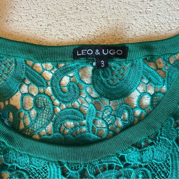 Leo & Ugo - French Designer Lace Dress – Bold Green Elegance “MADE IN FRANCE!” - Picture 11 of 11
